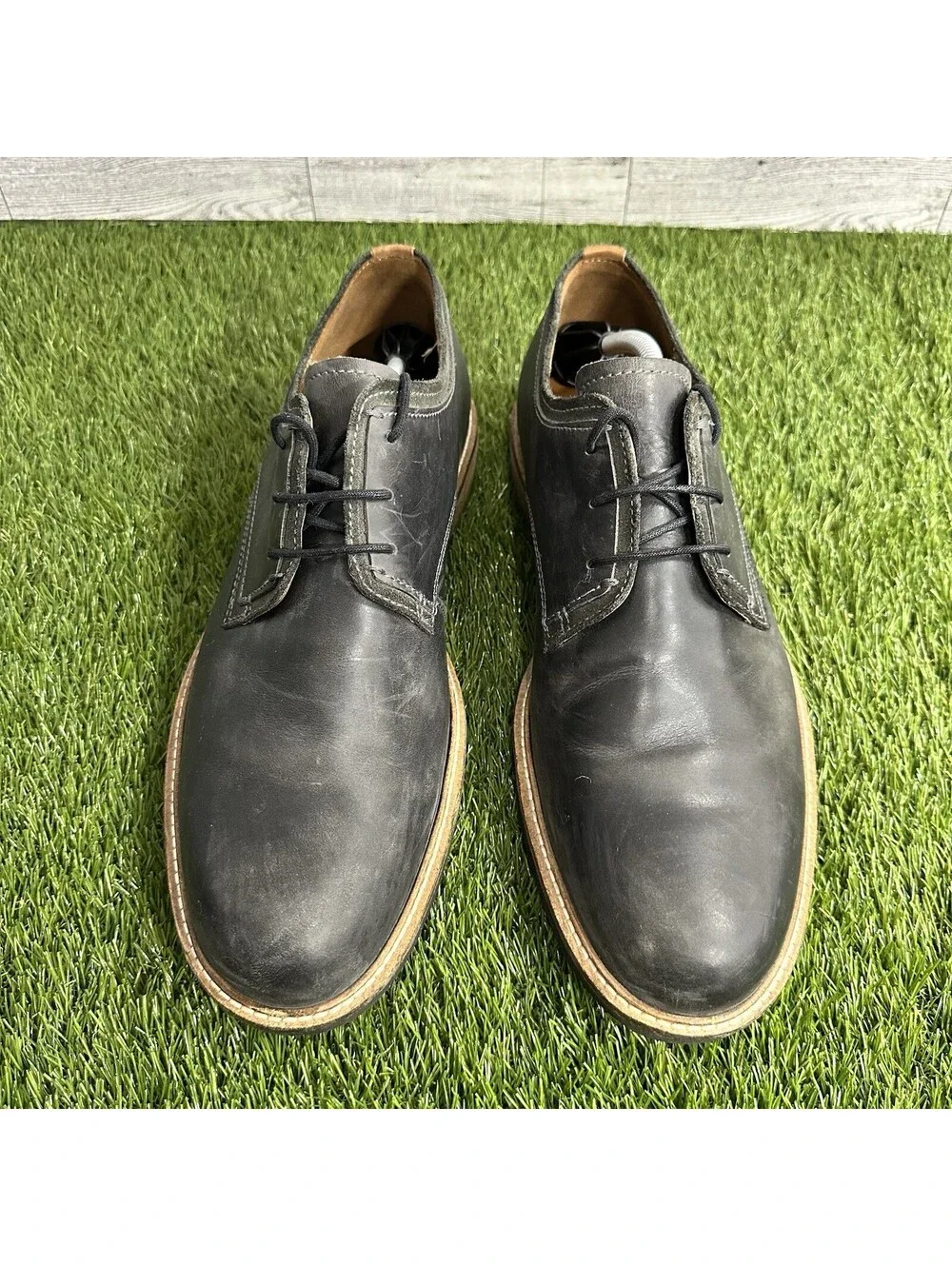Ecco Kenton Men's Sz 11 / EU 45 Plain Toe Tie Oxford Shoes Slate Gray